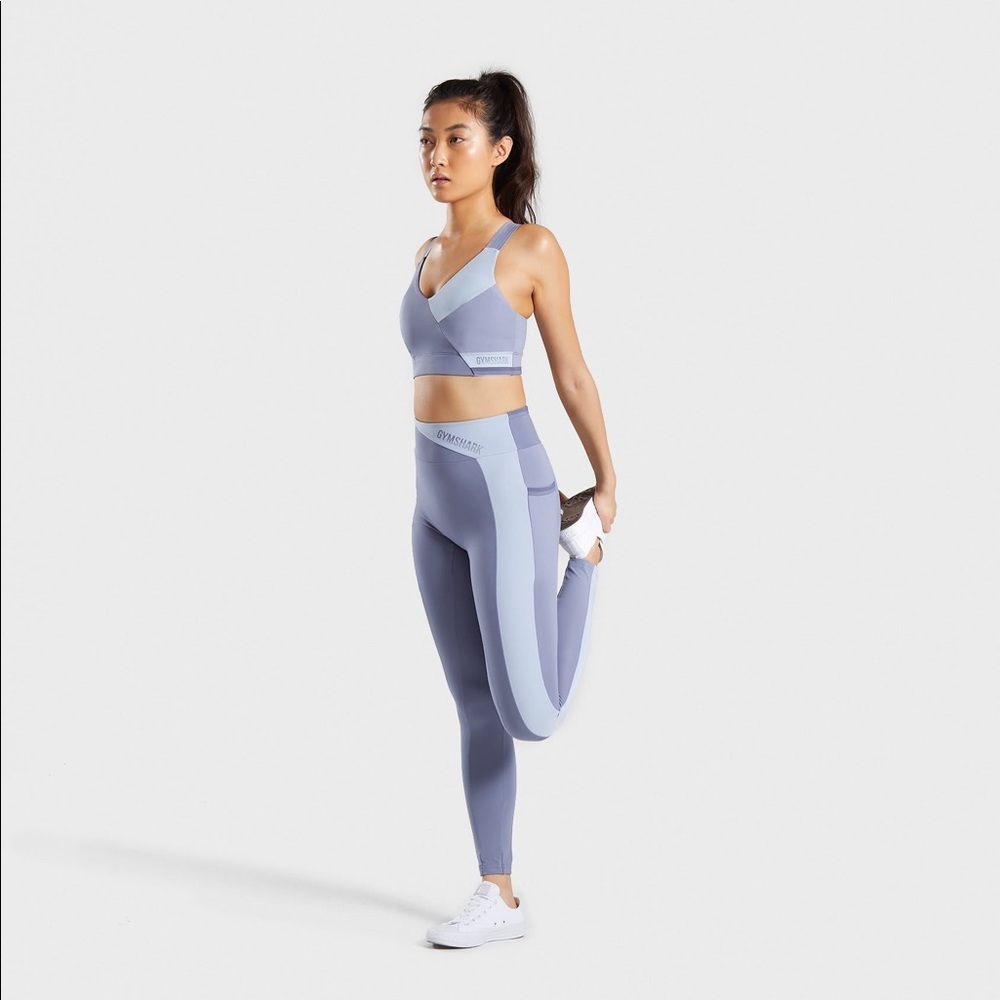 Gymshark Colour Block 2 piece Steel Blue Tones